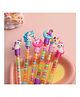 TERA 13 Stationery Items Unicorn Gel Pen with Name Alphabet Bead Set of 8 (Colour May Vary)