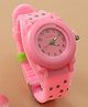 Babyhug Free Size Analog Watch - Light Pink