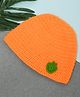 Funkrafts  Placement Fruit Detailed Handmade  Woollen Cap -  Orange
