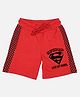 Kidsville DC Comics Featuring  Superman Logo Printed  Shorts - Red