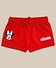 Kidsville Mickey & Friends Featuring Minnie Mouse Printed Shorts - Red