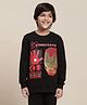 Kidsville Marvel Avengers Featuring Full Sleeves Iron Man Printed Sweatshirt - Black