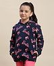 Kidsville Mattel Featuring Full Sleeves Barbie Printed Hooded  Sweatshirt - Navy Blue