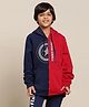 Kidsville Marvel Avengers Featuring Full Sleeves Captain America Printed Hooded  Sweatshirt  - Navy Blue Red