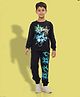 Ninos Dreams Full Sleeves Colour Splashed Gamer Printed Cotton Coordinating Tee & Joggers Set - Navy Blue