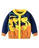 Little Surprise Box Full Sleeves Wild Theme Printed Sweater - Blue & Orange