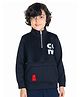 Cherry Crumble By Nitt Hyman Full Sleeves Placement Patch Detailed High Neck Sweatshirt -  Black