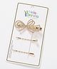 Hola Bonita Hair Pins And Clips  Free Size Pack of 3 - Gold