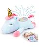 Elecart Baby Unicorn Sleep Soother Womb's Heartbeat Lullabies & Shusher White Noise Machine Nursery Decor Night Light Projector Toddler Crib Sleeping Aid Baby Shower Gifts (Random color)