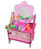 FunBrigade Wooden Makeup kit for Kids Girls Pretend Play Toddler Makeup Vanity Table Toys