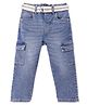 Babyhug Full Length Solid Denim Jeans - Light Blue
