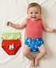 Babyoye 100% Cotton with Anti Bacterial Finish Jungle Print Briefs Pack of 3 - Multicolour