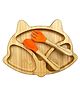 Littlecherrymom's, FOX BAMBOO SUCTION PLATE (with fork and spoon)
