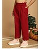 Mini & Ming Solid    Winter Trouser Pant - Maroon