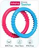 Babyhug Ring Silicone Teether- Blue & Pink