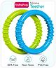 Babyhug Ring Silicone Teether -Green & Blue