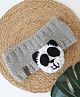 Woonie Panda Design Headband And Ear Muffler - Grey