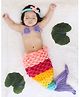 Woonie Pack Of 3 Crocodile Stitch Detailed Mermaid Photo Prop Costume Set - Multi Colour