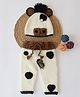 Woonie Pack Of 2 Animal Theme Cow Designed Photo  Prop Set - Cream & Brown
