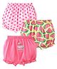 Babyhug 100% Cotton Bloomer Watermelon Print Pack Of 3 - Pink & Green