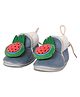 Kid-O-World Fruit Applique Detailed Fur Soft Sole Booties - Grey