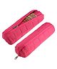 Kuber Industries Single Rod Bangle Box  Polyester Watch Organizer for Small Jewellery  Travelling Bracelets Organizer with Zipper  Pack of 2  Pink