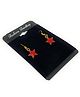 SKD Christmas Theme X Mas Star Embellished Earrings - Red