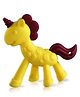 LuvLap Silicone Teether Unicorn Design With Textured Surface - Yellow & Purple