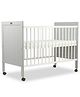 Luv Lap Cot C-75 Wooden Height Adjustable Baby Cot with Mattress - White