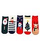 Little Surprise Box 5 Pairs Assorted collection of Ankle Length Christmas Socks Size XLarge