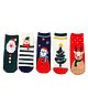 Little Surprise Box 5pairs Assorted collection of Ankle Length Christmas Socks Size XLarge 8year-10years