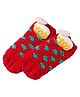 Little Surprise Box Red Xmas Cake theme Woolen Christmas Socks for Infants 0-12 months