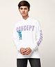 Coolsters by Pantaloons Full Sleeves Concept Printed Cotton Hooded Sweatshirt - White