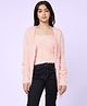 Coolsters by Pantaloons Full Sleeves Pearl Embellished Fur Applique Detailed Top With Cardigan - Blush Pink