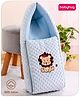 Babyhug 3 in 1 Bubble Embroidered Carry Nest Cum Sleeping Bag Lion Applique- Blue
