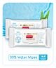 Babyhug Advanced 99% Pure Water Unscented Baby Wipes Pack of 2 - 72 Pieces each