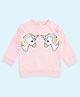 Pantaloons Baby Full Sleeves Unicorn Tassle Detailed Cotton Sweatshirt - Light Pink
