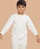 Greendeer  Full Sleeves Crinkle Soft Double Cotton Solid Kurta - Cream