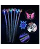 ADKD LED Flashing Light Butterfly Hair Clip for Girl and Women Pack of 2 (Random Color Color May Vary)