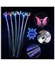 ADKD LED Flashing Light Butterfly Hair Clip for Girl and Women Pack of 6 (Random Color Color May Vary)