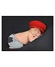 Crochet Christmas Golf cap for photography - Red