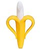 Enorme Silicone Banana Shaped Teething Toothbrush Teether for Babies- Yellow