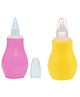 Enorme Baby Silicone Nose Cleaner Nasal Aspirator for Babies Pack of 2- Pink and Yellow