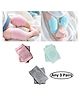 Enorme Baby Pair of 3 Anti-Slip Safety Protector Knee and Elbow Crawling Pads for Babies- Color May Vary
