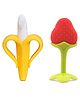Enorme Silicone Banana Shaped Toothbrush Teether and Strawberry Shaped Teething Teether for Babies