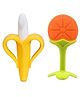 Enorme Silicone Banana Shaped Toothbrush Teether and Orange Shaped Teething Teether for Babies