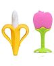 Enorme Silicone Banana Shaped Toothbrush Teether and Apple Shaped Teething Teether for Babies