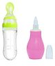Enorme Baby Silicone Pink Nose Cleaner Nasal Aspirator and Silicone Easy Squeezy Spoon Food Feeder