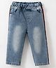Kookie Kids Three Fourth Length Washed Pant - Blue