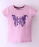 Doreme Cotton Sinker Knit Half Sleeves Top Butterfly Print - Pink